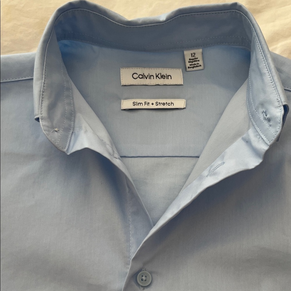 Calvin Klein boy’s Dress Shirt - Sky Blue
